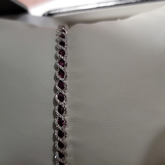 C.F.Reuschlein 14 kt White Gold With Diamonds and RUBY Bracelet - Picture 10 of 12